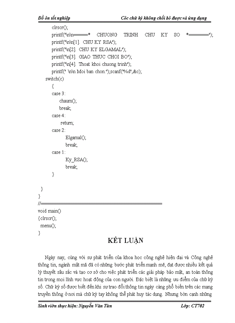 image for page Các Chữ ký không chối bỏ được và ứng dụng