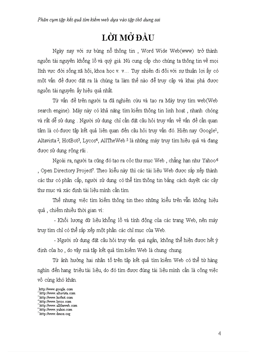 image for page Phân cụm tập kết quả tìm kiếm web dựa vào tập thô dung sai