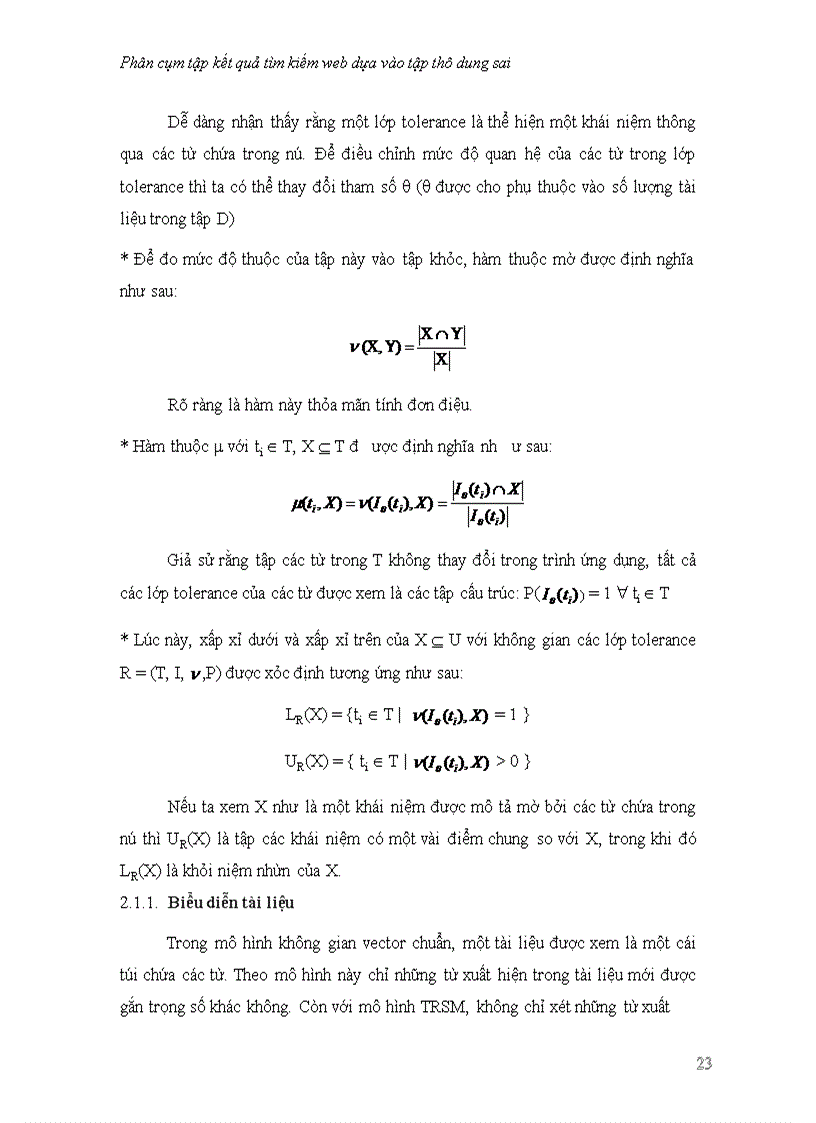 image for page Phân cụm tập kết quả tìm kiếm web dựa vào tập thô dung sai