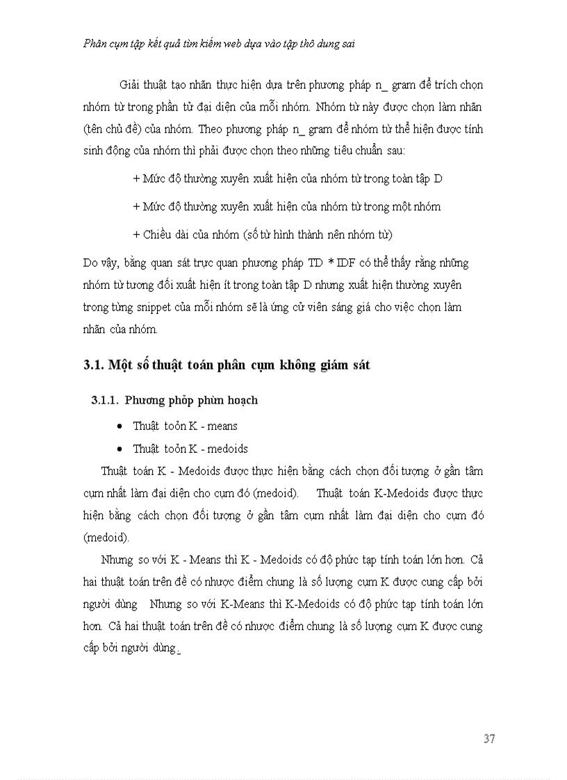 image for page Phân cụm tập kết quả tìm kiếm web dựa vào tập thô dung sai