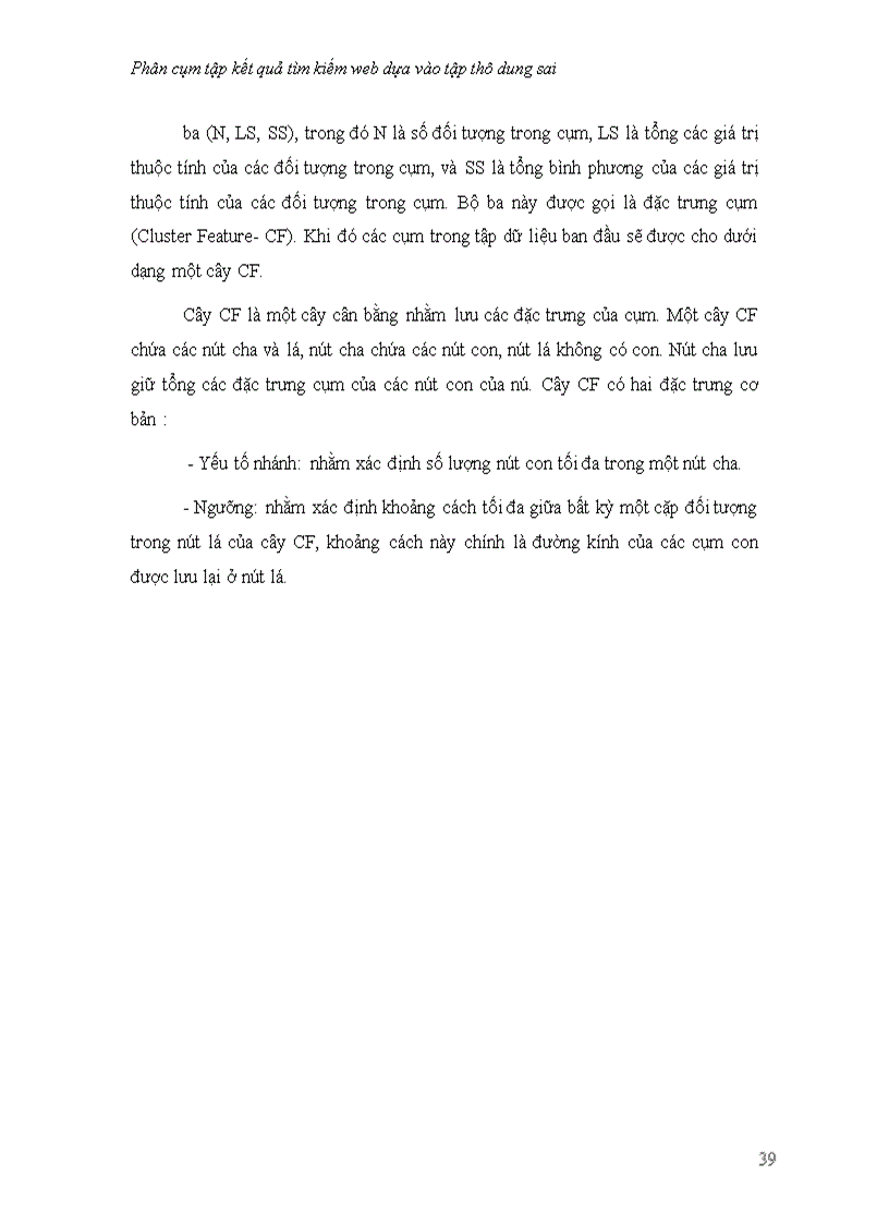 image for page Phân cụm tập kết quả tìm kiếm web dựa vào tập thô dung sai