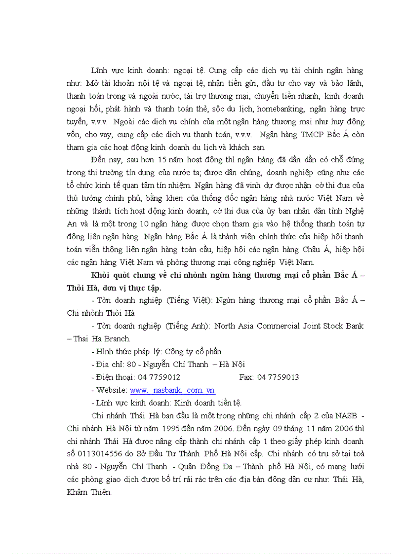 image for page Nâng cao chất lượng hoạt động bảo đảm tiền vay tại ngân hàng thương mại cổ phần Bắc Á - chi nhánh Thái Hà