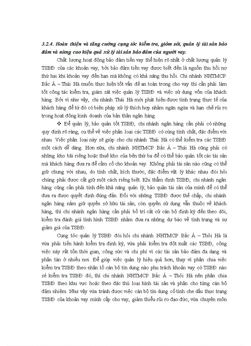 image for page Nâng cao chất lượng hoạt động bảo đảm tiền vay tại ngân hàng thương mại cổ phần Bắc Á - chi nhánh Thái Hà