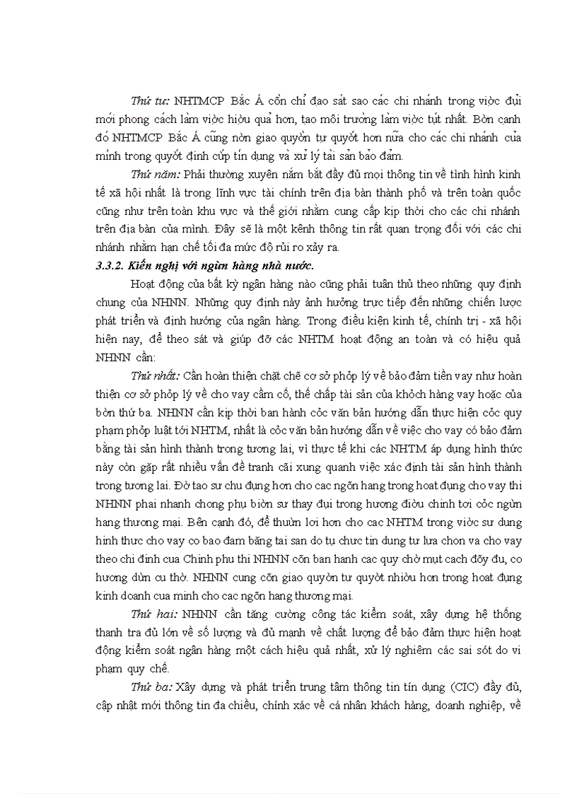 image for page Nâng cao chất lượng hoạt động bảo đảm tiền vay tại ngân hàng thương mại cổ phần Bắc Á - chi nhánh Thái Hà