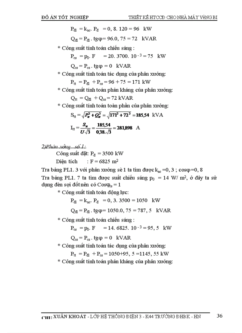 image for page Thiết kế hệ thống cung cấp điện cho nhà máy sản xuất vòng bi