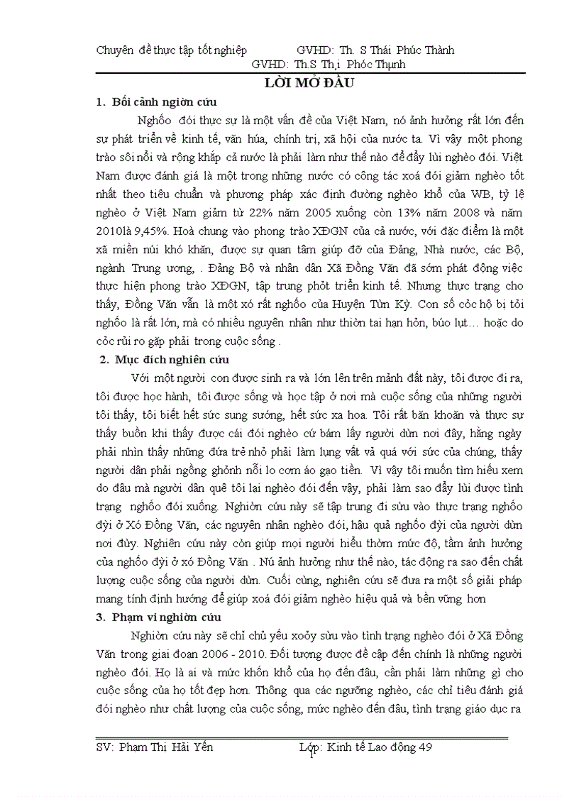 image for page Hiện trạng và giải pháp xóa đói giảm nghèo ở xã Đồng Văn