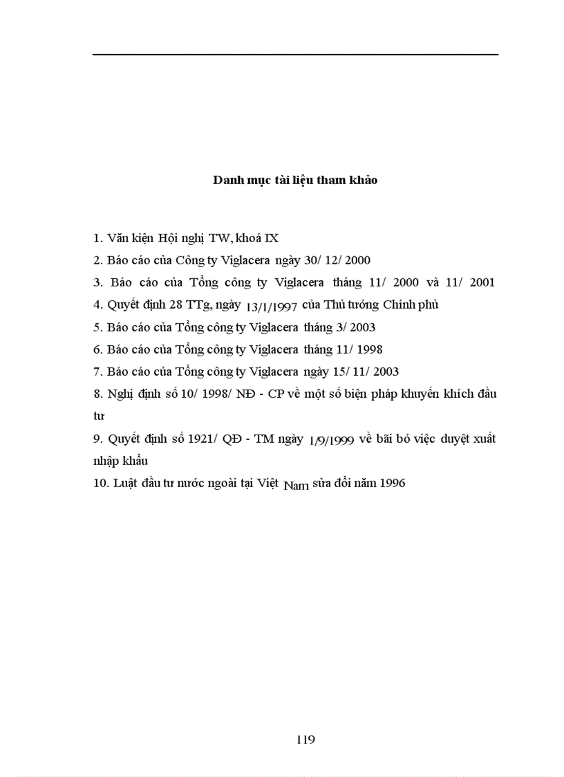 image for page Tác động của đầu tư trực tiếp nước ngoài tới hoạt động xuất nhập khẩu của Công ty kinh doanh và xuất nhập khẩu Viglacera