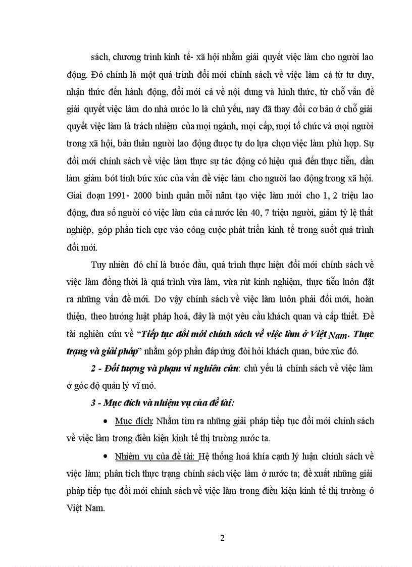 image for page Tiếp tục đổi mới chính sách về việc làm ở Việt Nam. Thực trạng và giải pháp