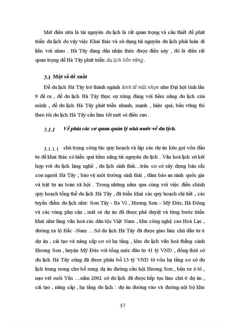 image for page Vai trò tài nguyên du lịch đối với phát triển du lịch Hà Tây