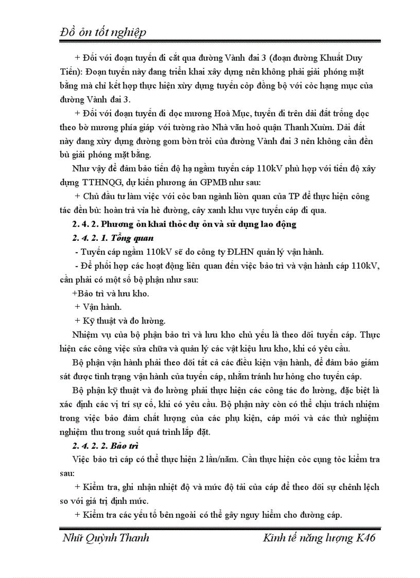 image for page Hạ ngầm tuyến đường dây 110kV, di chuyển đường cáp 22kV trạm biến áp 110kV Thanh Xuân việc đánh giá tính khả thi của dự án mới từ góc độ kết quả tài chính