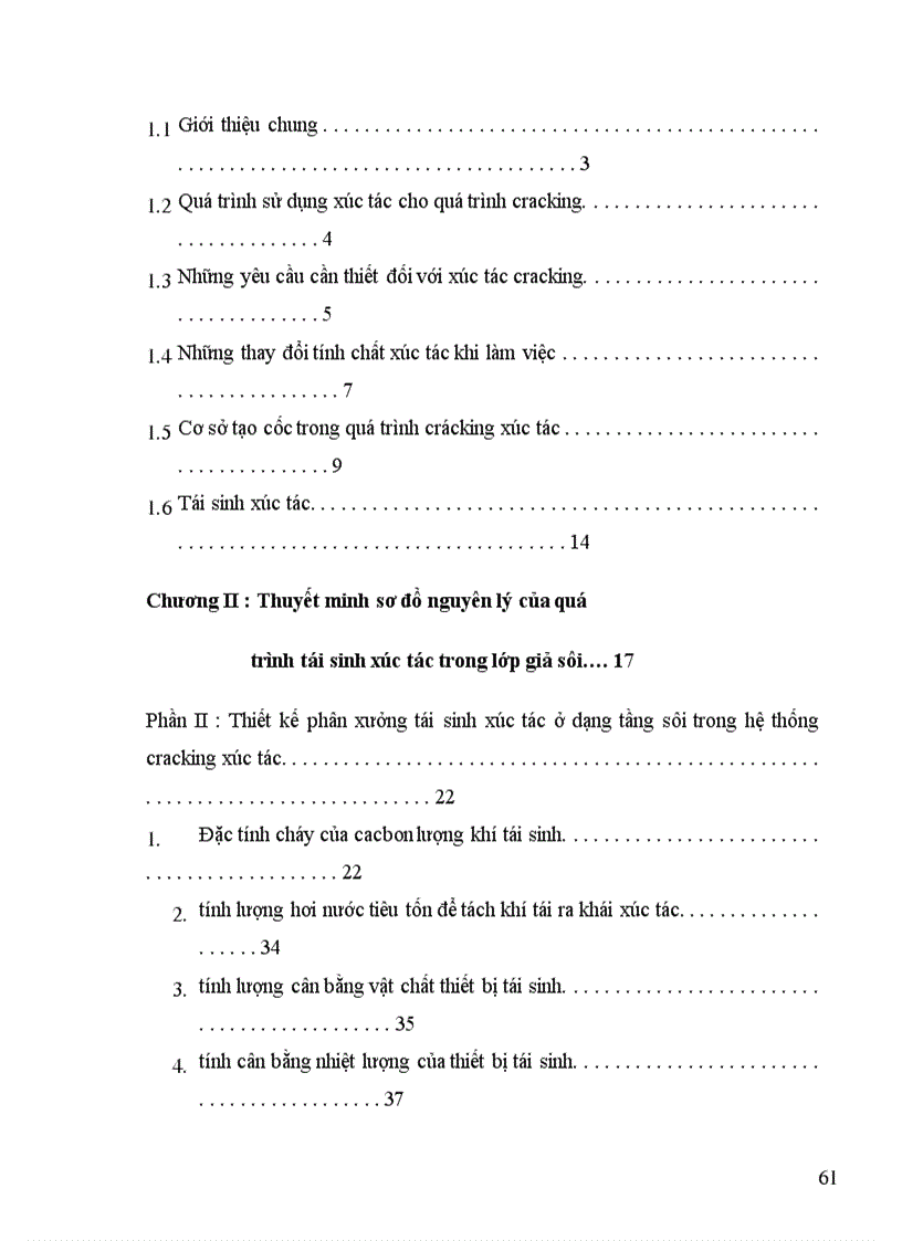 image for page Tính toán và thiết kế phân xưởng tái sinh xúc tác ở dạng tầng sôi trong hệ thống cracking xúc tác.
