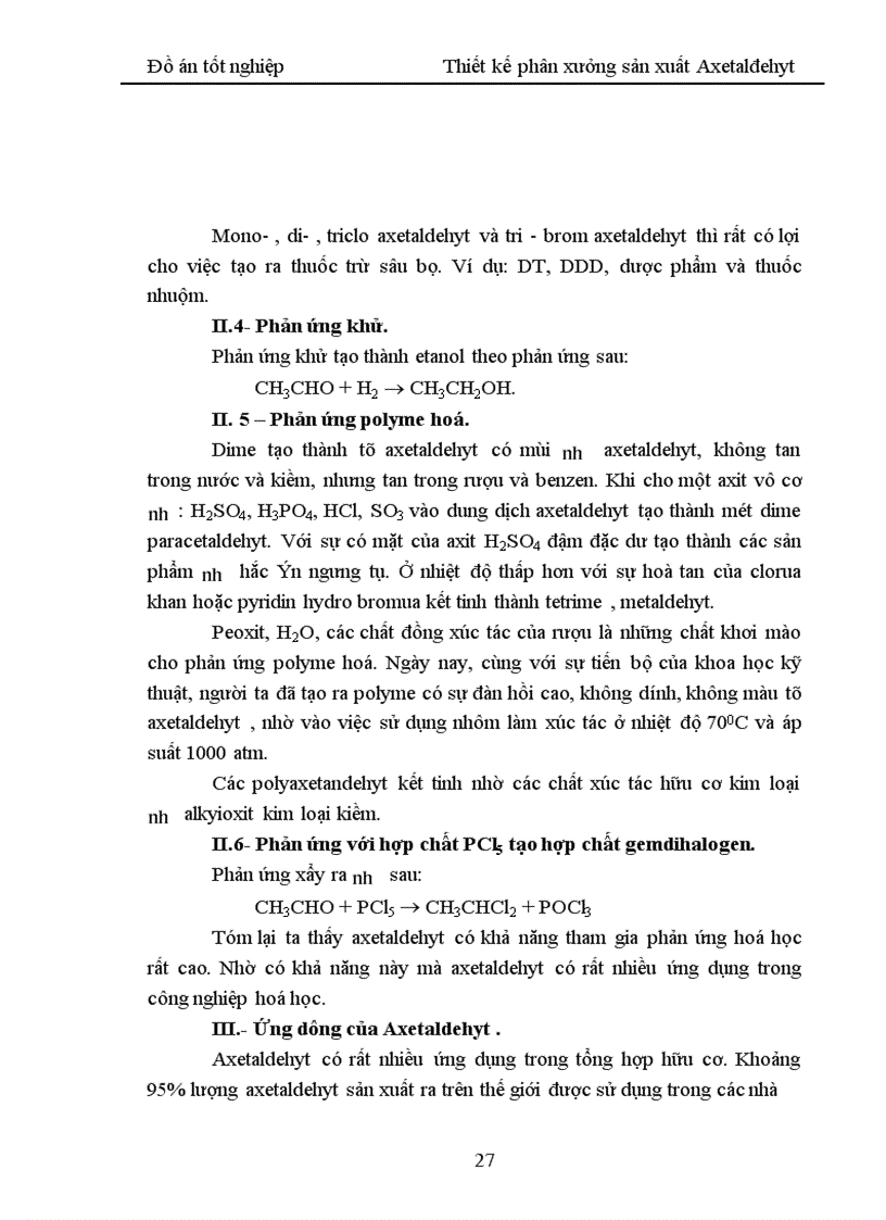 image for page Thiết kế phân xưởng sản xuất Axetaldehyt