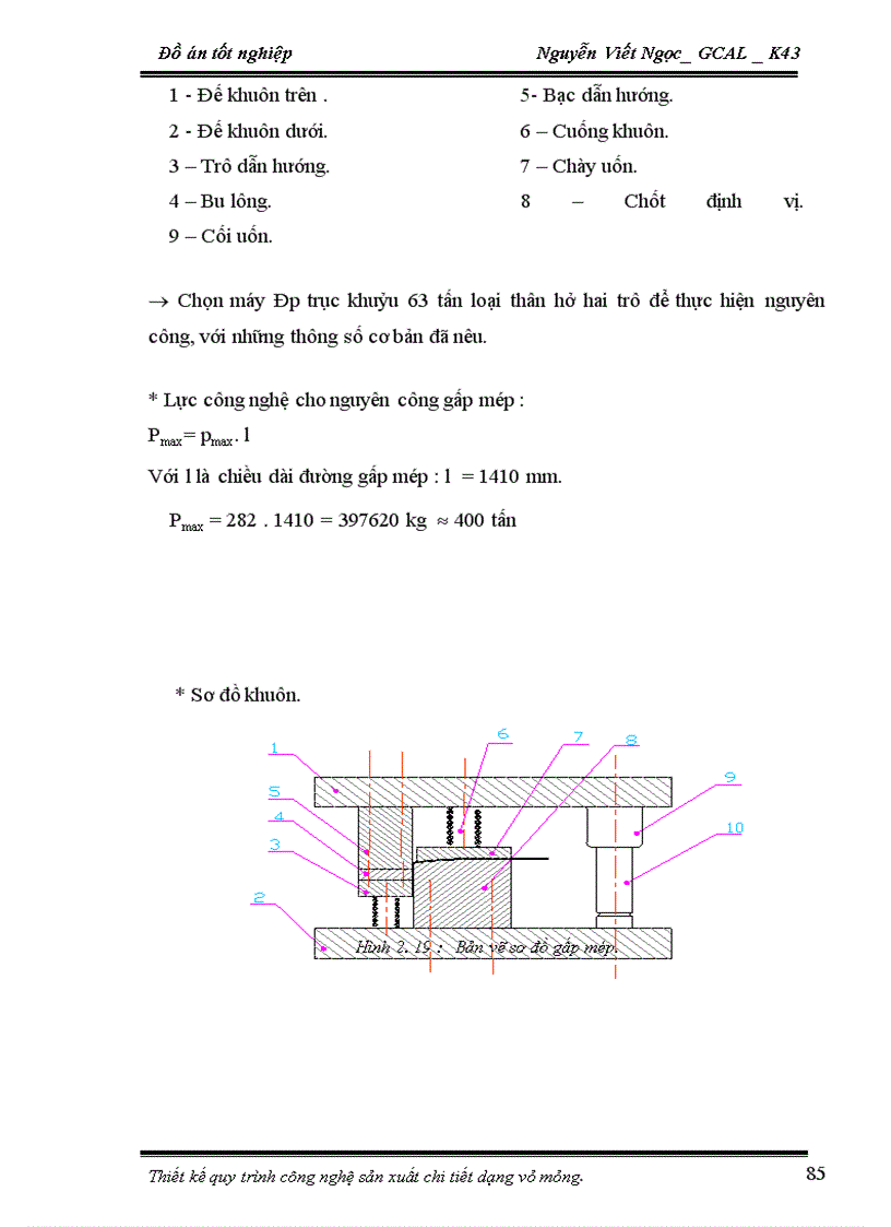 image for page Thiết kế quy trình công nghệ, khuôn & đồ gá để sản xuất chi tiết Vành dưới Ca lăng & Ca lăng xe ya3 469