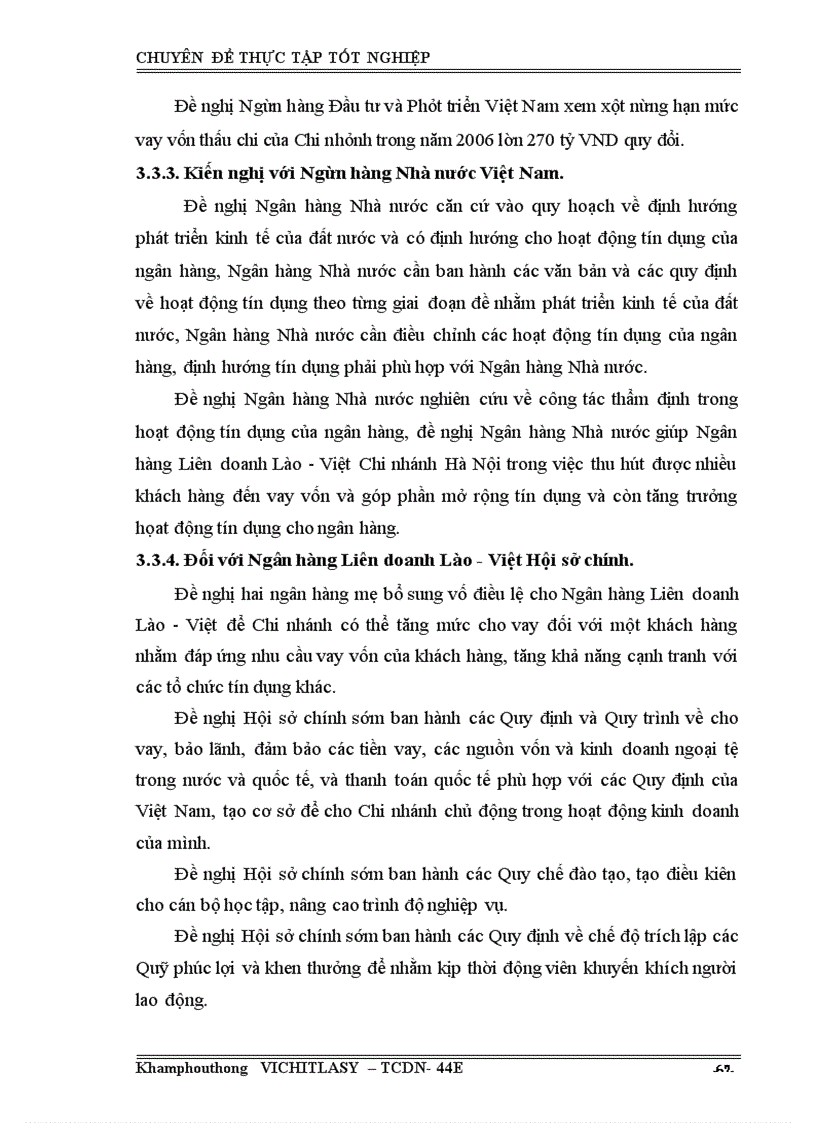 image for page Giải pháp mở rộng tín dụng tại Ngân hàng Liên doanh Lào - Việt Chi nhánh Hà Nội