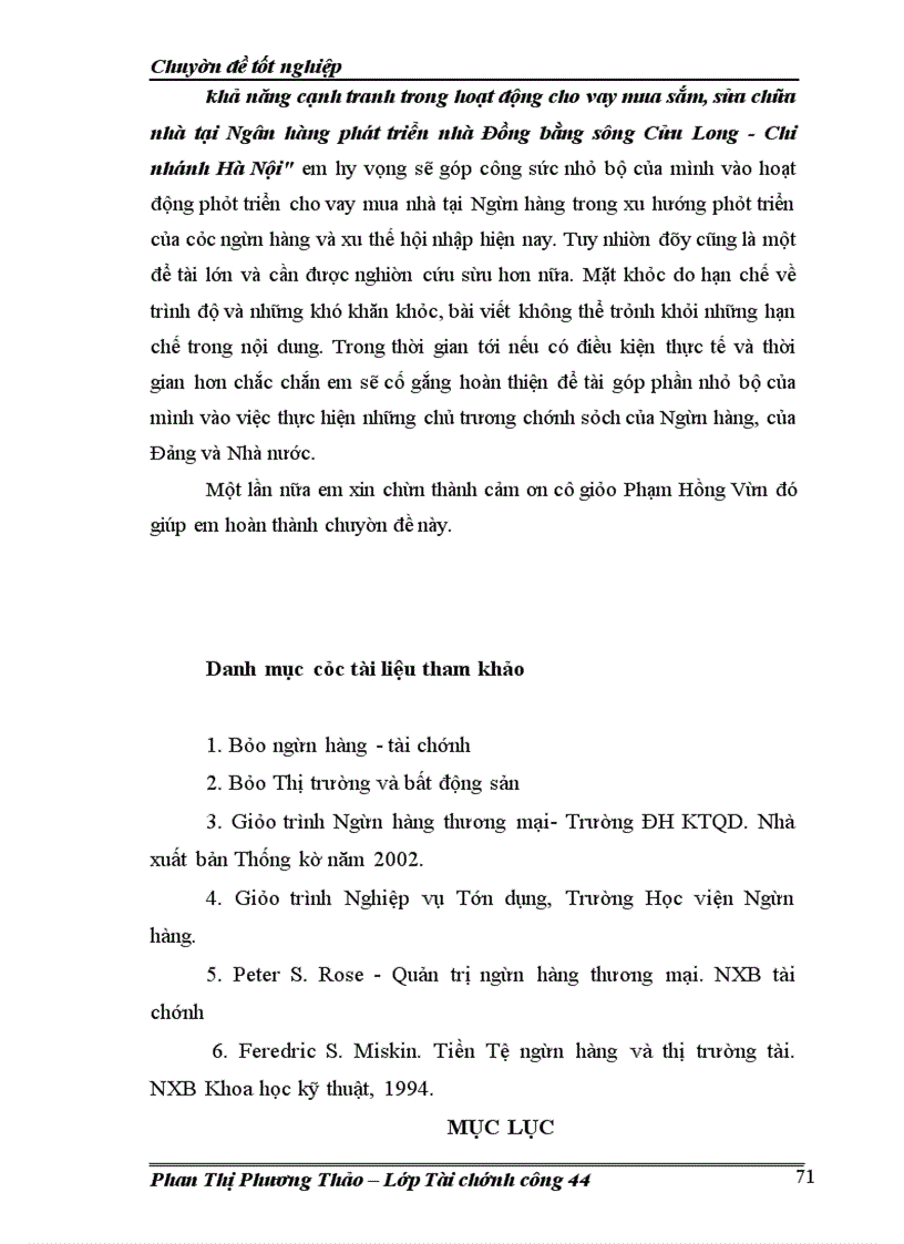 image for page Nâng cao khả năng cạnh tranh trong hoạt động cho vay mua sắm, sửa chữa nhà tại Ngân hàng phát triển nhà Đồng bằng sông Cửu Long - Chi nhánh Hà Nội