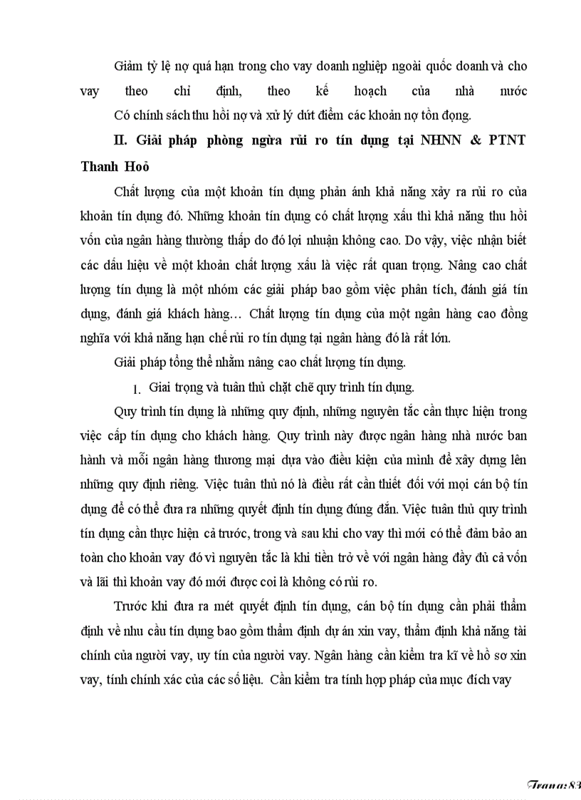 image for page Giải pháp phòng ngừa rủi ro tín dụng tại Ngõn Hàng Nụng Nghiệp và Phỏt Triển Nụng Thụn Thanh Hoỏ