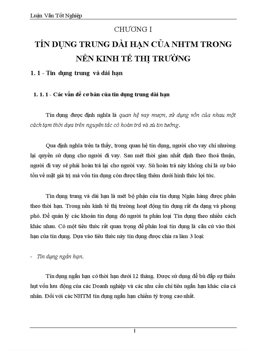 image for page Mở rông và nâng cao hiệu quả tín dụng trung và dài hạn tại chi nhánh NHCT Thanh Xuân.