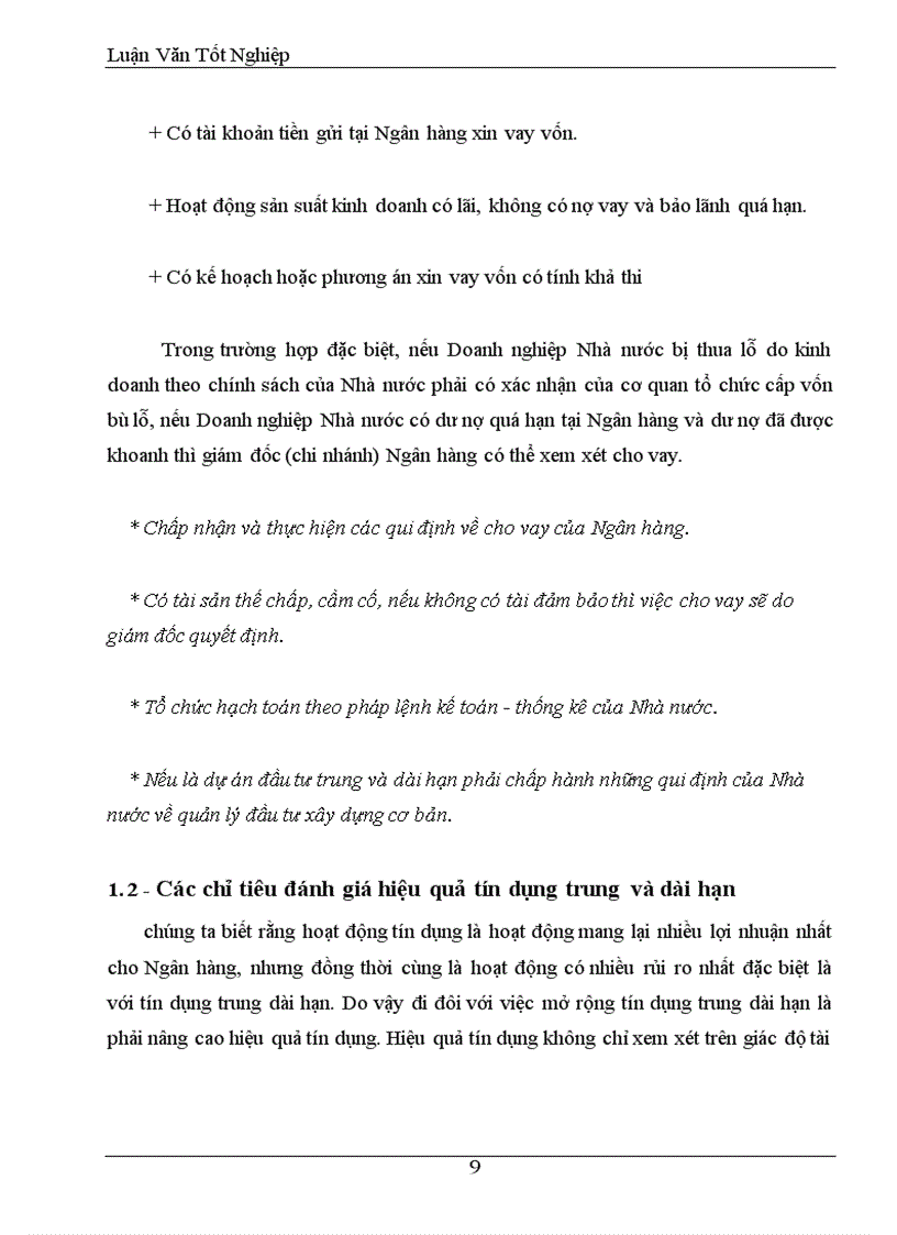 image for page Mở rông và nâng cao hiệu quả tín dụng trung và dài hạn tại chi nhánh NHCT Thanh Xuân.