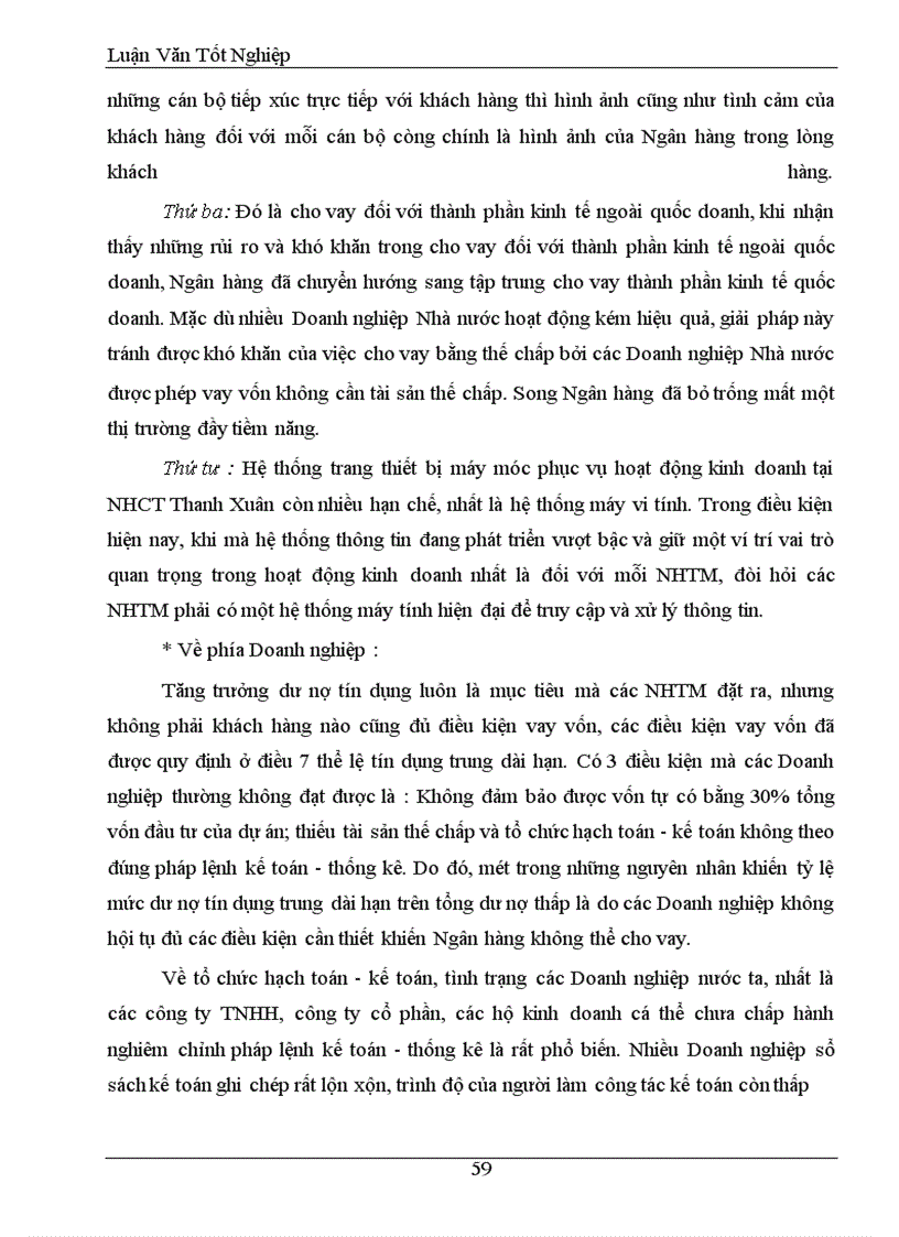 image for page Mở rông và nâng cao hiệu quả tín dụng trung và dài hạn tại chi nhánh NHCT Thanh Xuân.