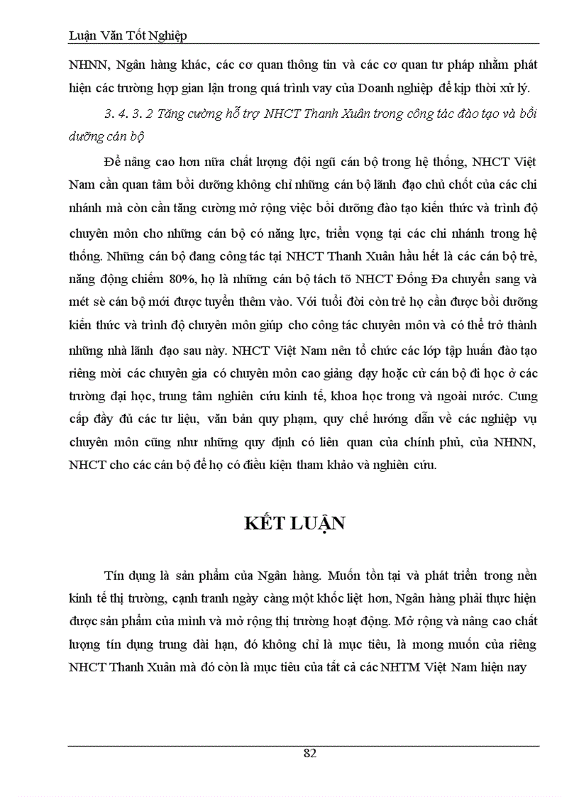 image for page Mở rông và nâng cao hiệu quả tín dụng trung và dài hạn tại chi nhánh NHCT Thanh Xuân.