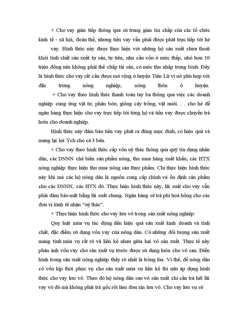 image for page Thực trạng và một số Giải pháp mở rộng tín dụng và nâng cao hiệu quả sử dụng vốn tín dụng của các hộ sản xuất ở huyện Tiên Lữ tỉnh Hưng Yên