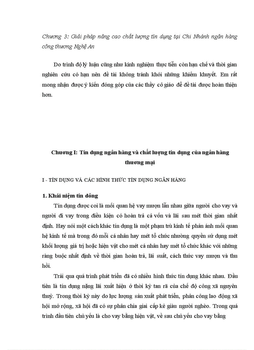 image for page Nâng cao chất lượng tín dụng tại Chi Nhánh ngân hàng công thương Nghệ An.