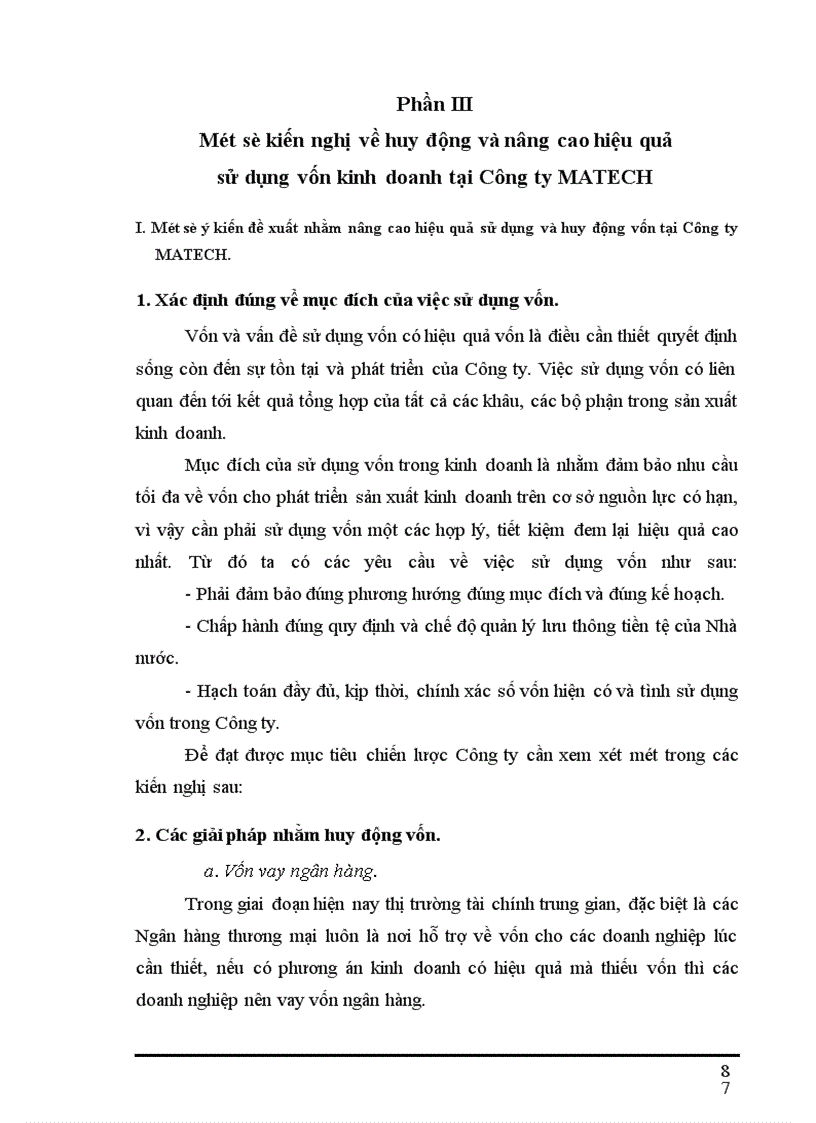 image for page Giải pháp huy động và sử dụng vốn kinh doanh tại công ty MATECH