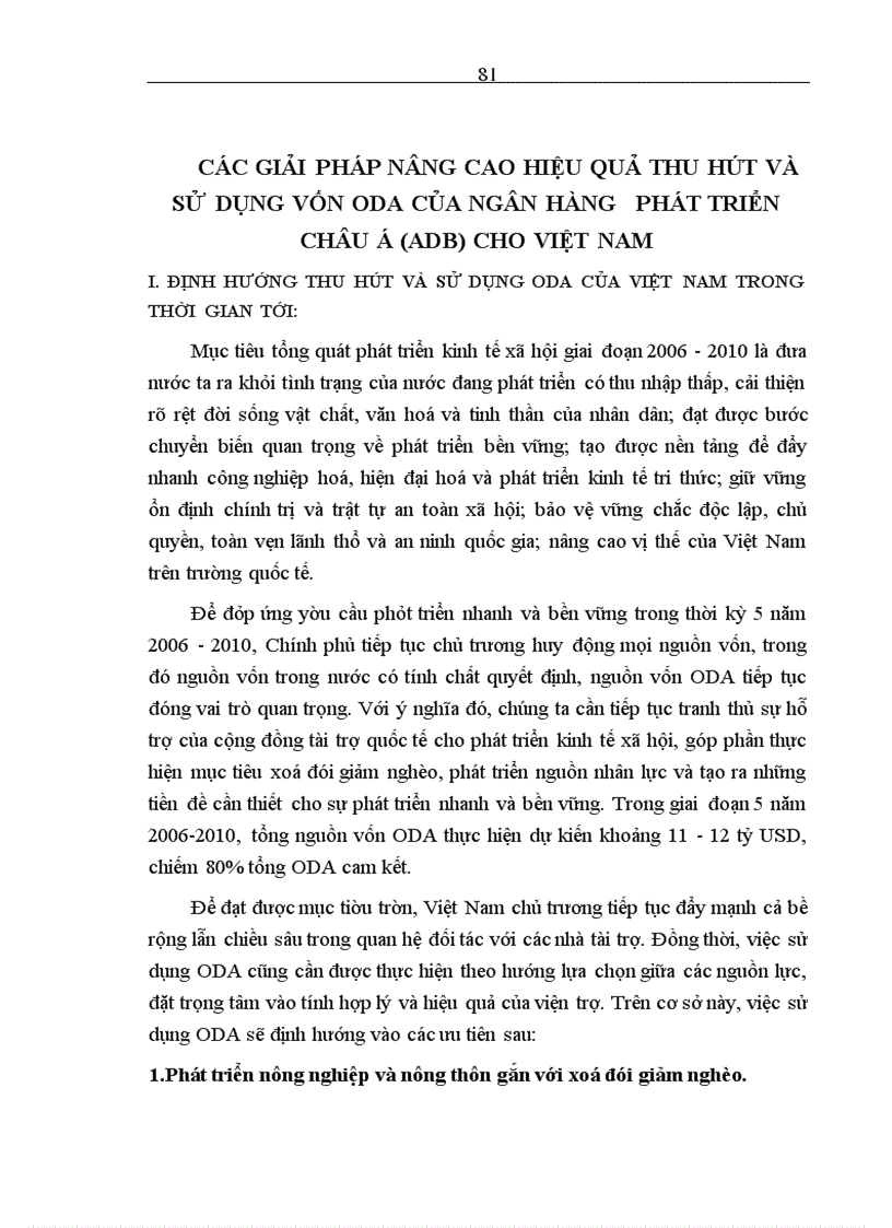 image for page Nâng cao hiệu quả thu hút và sử dụng vốn ODA của ngân hàng phát triển châu Á (ADB) cho Việt Nam