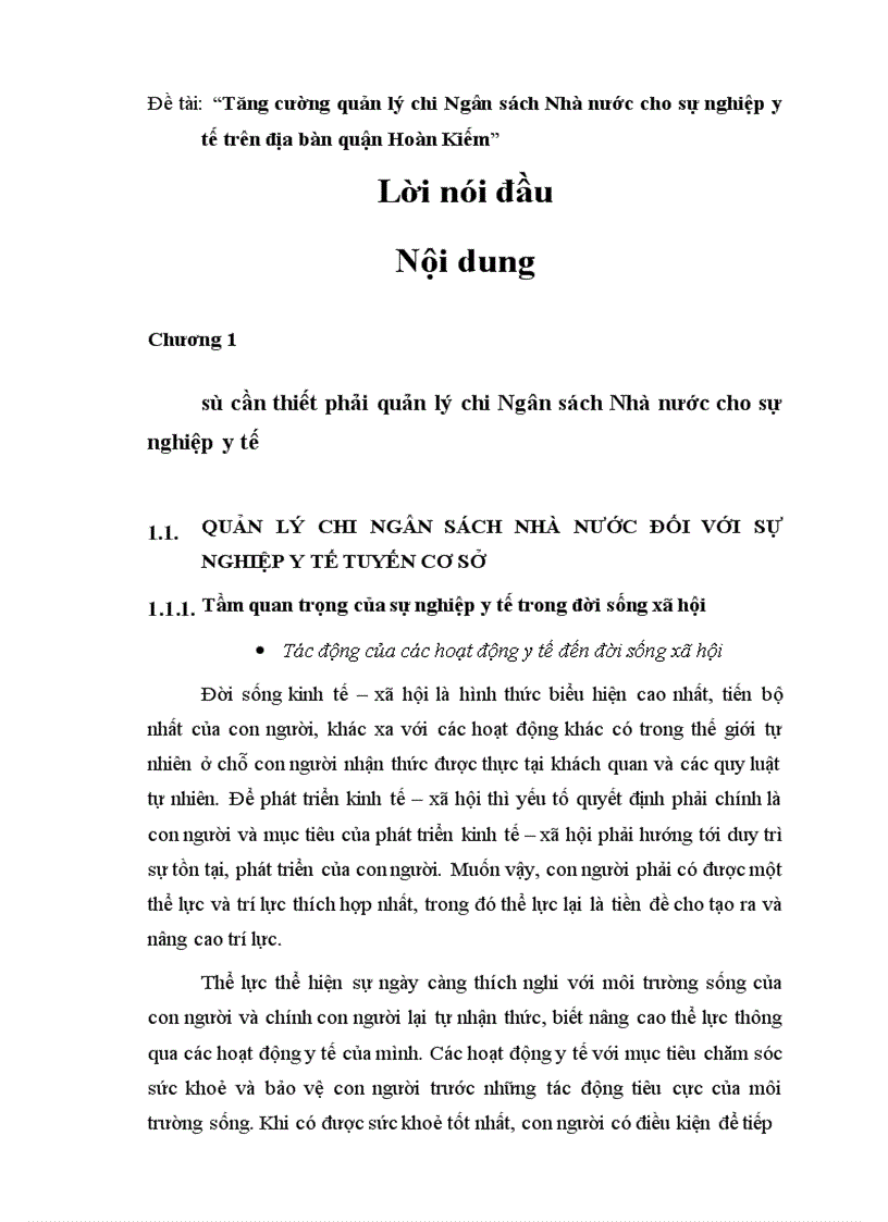 image for page Tăng cường quản lý chi Ngân sách Nhà nước cho sự nghiệp y tế trên địa bàn quận Hoàn Kiếm