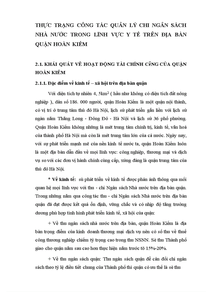 image for page Tăng cường quản lý chi Ngân sách Nhà nước cho sự nghiệp y tế trên địa bàn quận Hoàn Kiếm