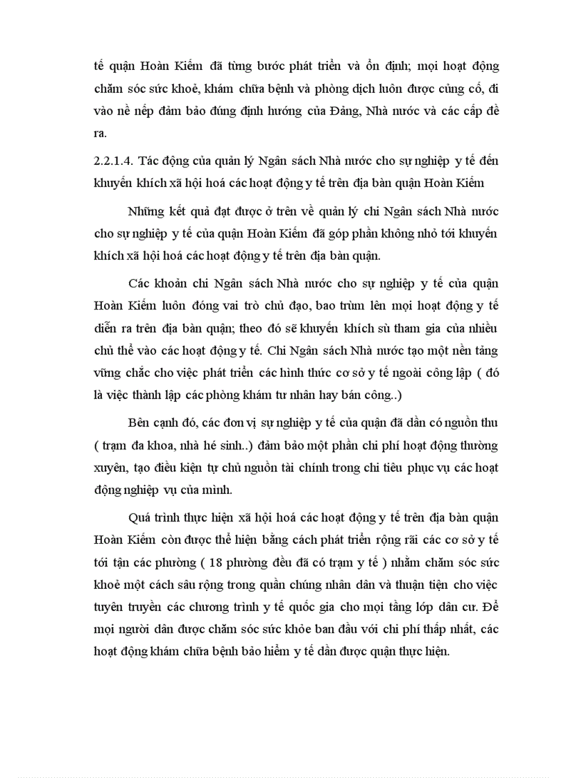 image for page Tăng cường quản lý chi Ngân sách Nhà nước cho sự nghiệp y tế trên địa bàn quận Hoàn Kiếm
