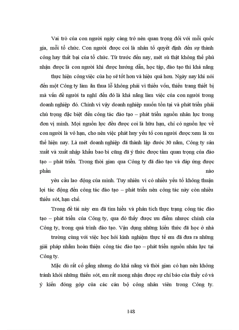 image for page Hoàn thiện công tác đào tạo và phát triển nguồn nhân lực ở Công ty sản xuất và xuất nhập khẩu bao bì.