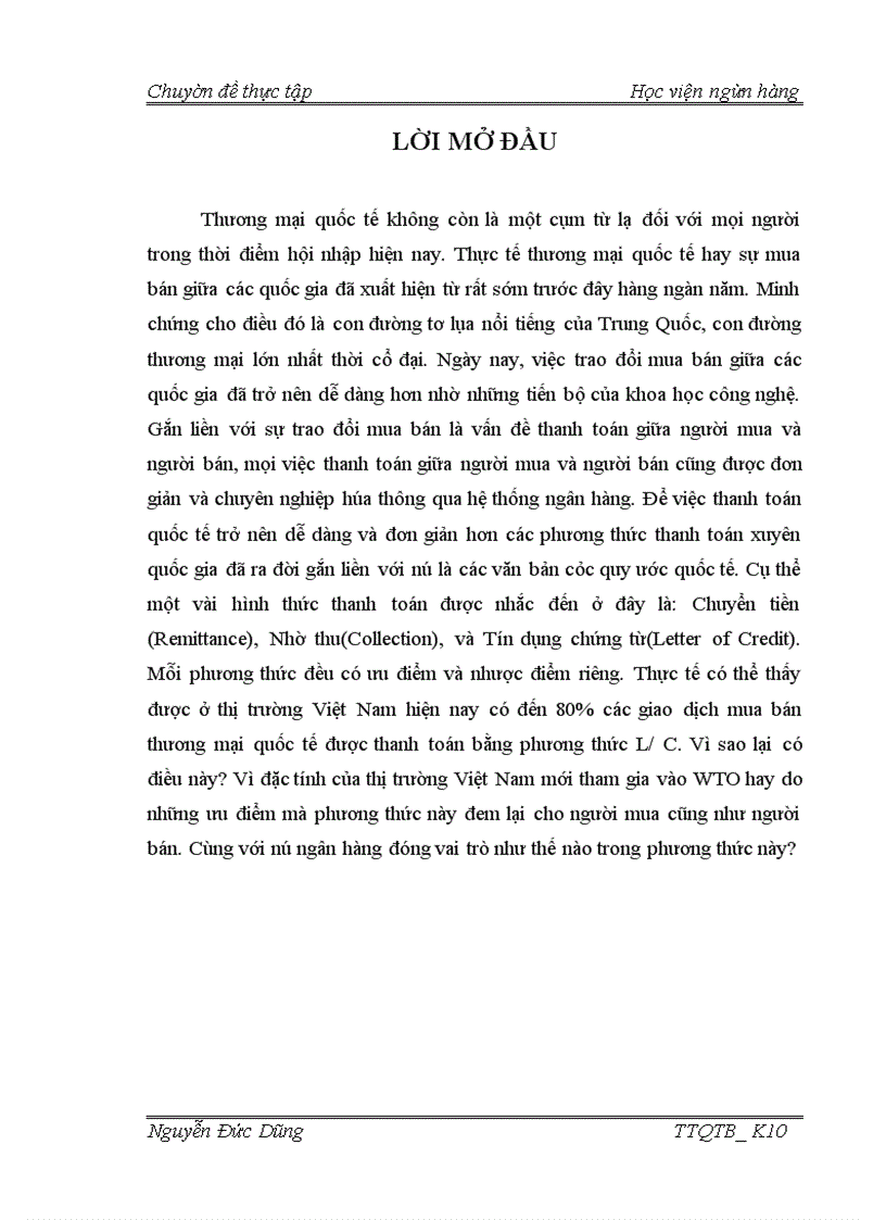 image for page Phương hướng và giải pháp hoàn thiện quy trình kỹ thuật nghiệp vụ phát hành và thanh toán l/c tại lvb