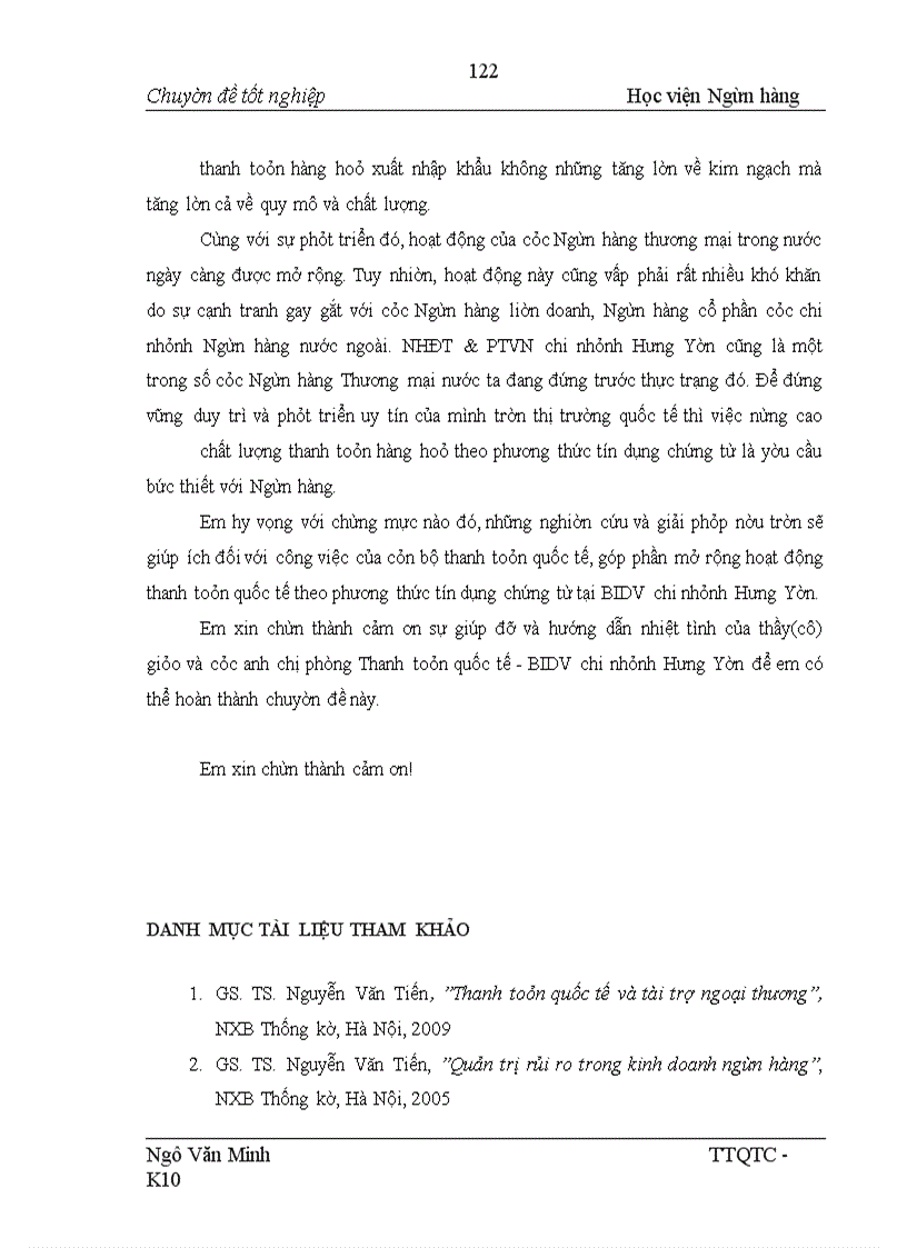 image for page Giải pháp nâng cao chất lượng thanh toán tín dụng chứng từ đối với Ngân hàng Đầu tư và Phát triển Việt Nam chi nhánh Hưng Yên