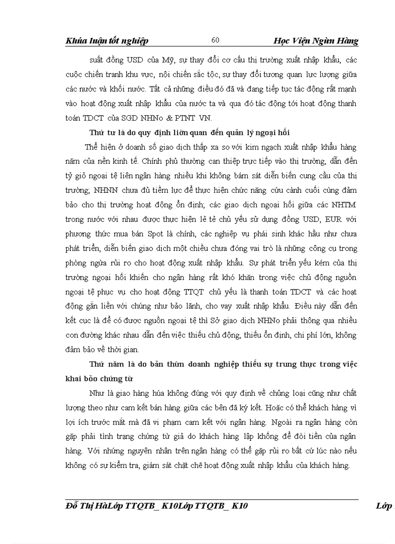 image for page Giải pháp hạn chế rủi ro trong thanh toán quốc tế theo phương thức tín dụng chứng từ tại Sở giao dịch Ngân hàng Nông nghiệp và Phát triển nông thôn Việt Nam