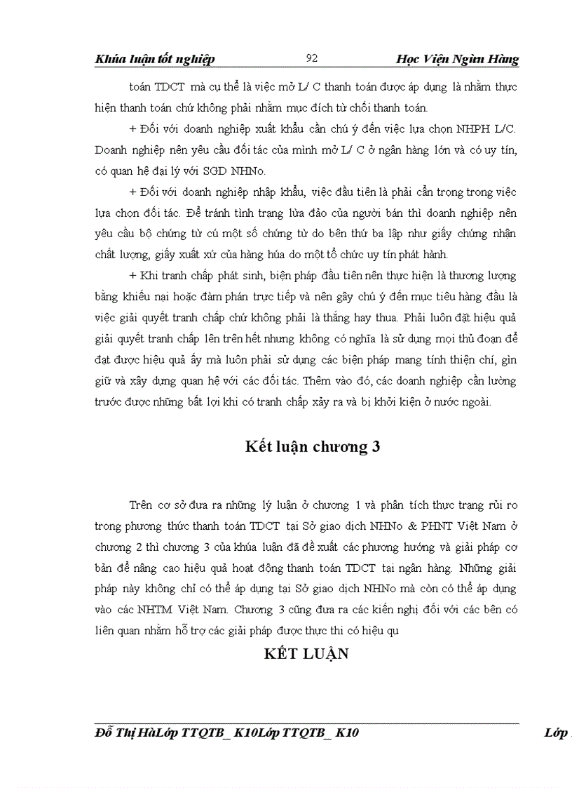 image for page Giải pháp hạn chế rủi ro trong thanh toán quốc tế theo phương thức tín dụng chứng từ tại Sở giao dịch Ngân hàng Nông nghiệp và Phát triển nông thôn Việt Nam