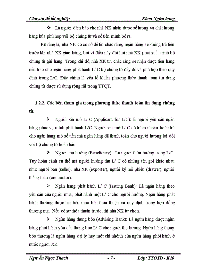 image for page Hạn chế rủi ro trong thanh toán quốc tế theo phương thức tín dụng chứng từ tại Ngân hàng Liên Việt chi nhánh Hà Nội