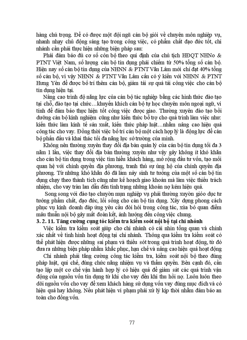 image for page Giải pháp nâng cao chất lượng tín dụng tại chi nhánh NHNo & PTNT Văn Lâm-Hưng Yên