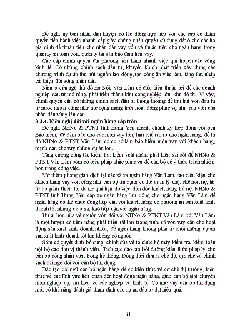 image for page Giải pháp nâng cao chất lượng tín dụng tại chi nhánh NHNo & PTNT Văn Lâm-Hưng Yên