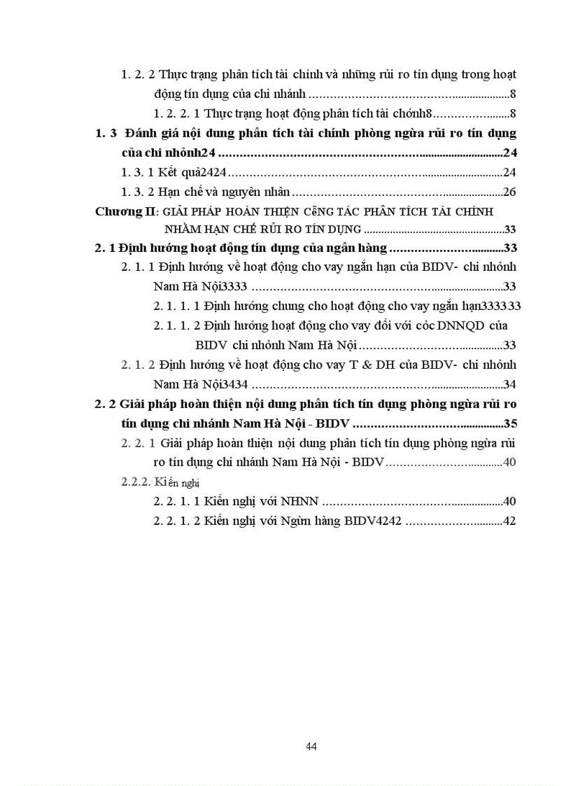 image for page Giải pháp hoàn thiện công tác phân tích tài chính nhằm hạn chế rủi ro tín dụng tại Ngân hàng đầu tư và phát triển - Nam Hà Nội.