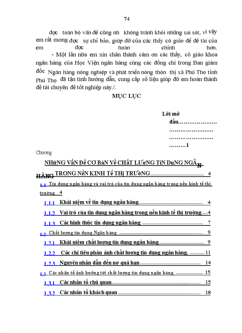 image for page Một số giải pháp nâng cao chất lượng tín dụng tại Ngân hàng nông nghiệp và phát triển nông thôn thị xã Phú Thọ tỉnh Phú Thọ