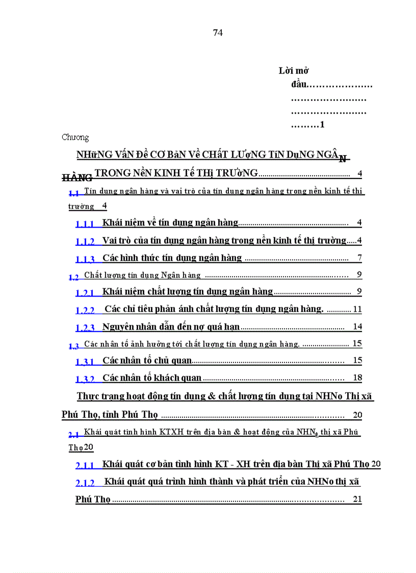 image for page Một số giải pháp nâng cao chất lượng tín dụng tại Ngân hàng nông nghiệp và phát triển nông thôn thị xã Phú Thọ tỉnh Phú Thọ
