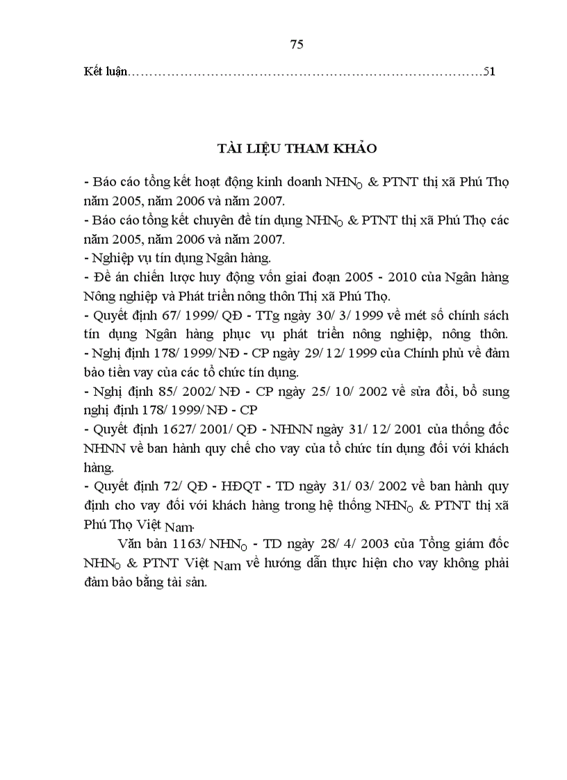 image for page Một số giải pháp nâng cao chất lượng tín dụng tại Ngân hàng nông nghiệp và phát triển nông thôn thị xã Phú Thọ tỉnh Phú Thọ