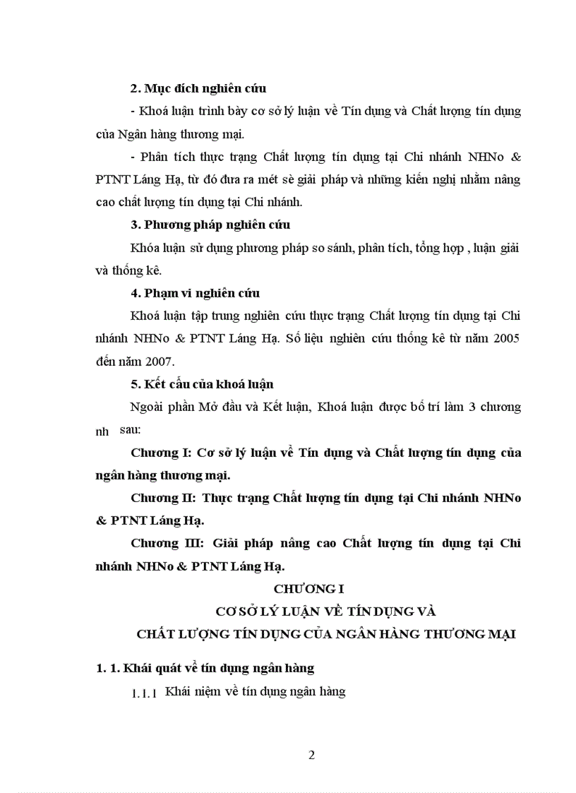 image for page Tín dụng và Chất lượng tín dụng của ngân hàng thương mại