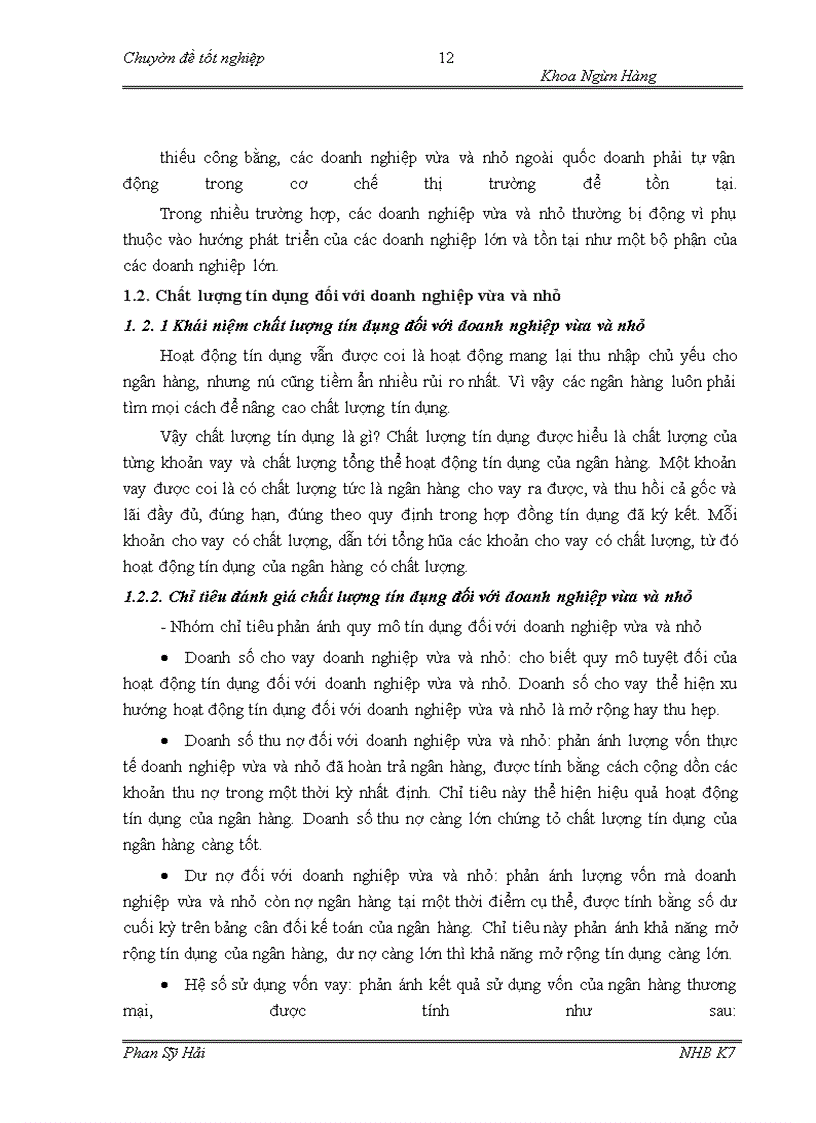 image for page Giải pháp nâng cao chất lượng tín dụng đối với doanh nghiệp vừa và nhỏ tại Sở giao dịch ngân hàng Nông nghiệp và phát triển nông thôn Việt Nam