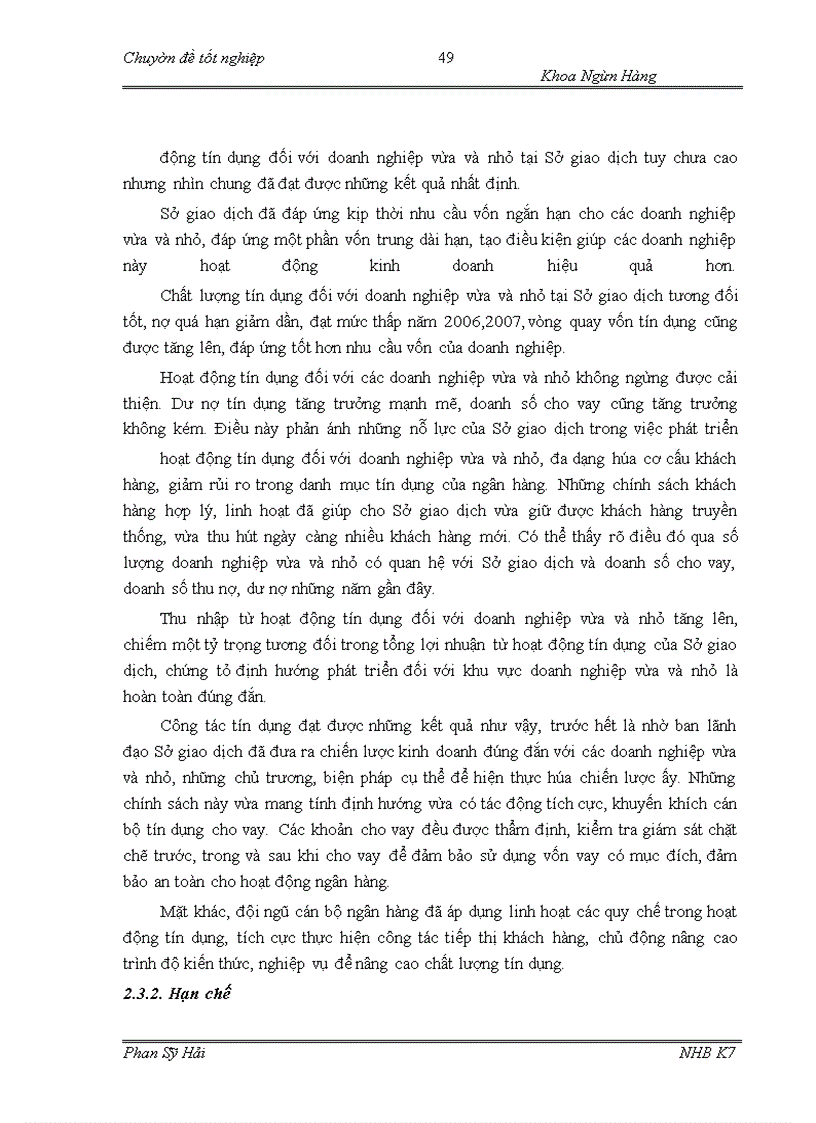 image for page Giải pháp nâng cao chất lượng tín dụng đối với doanh nghiệp vừa và nhỏ tại Sở giao dịch ngân hàng Nông nghiệp và phát triển nông thôn Việt Nam