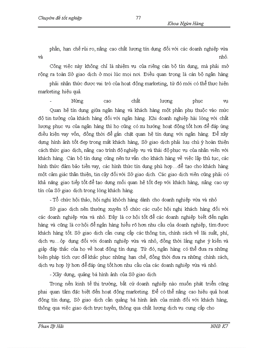 image for page Giải pháp nâng cao chất lượng tín dụng đối với doanh nghiệp vừa và nhỏ tại Sở giao dịch ngân hàng Nông nghiệp và phát triển nông thôn Việt Nam