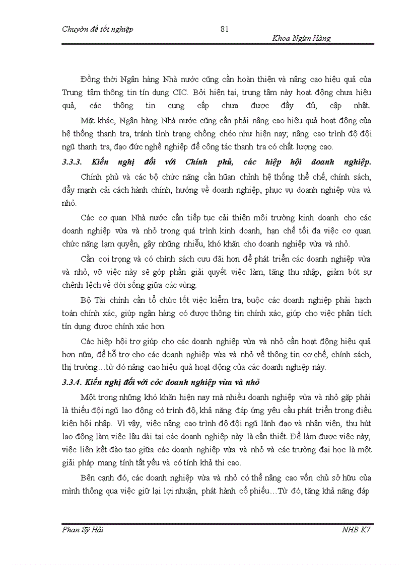 image for page Giải pháp nâng cao chất lượng tín dụng đối với doanh nghiệp vừa và nhỏ tại Sở giao dịch ngân hàng Nông nghiệp và phát triển nông thôn Việt Nam