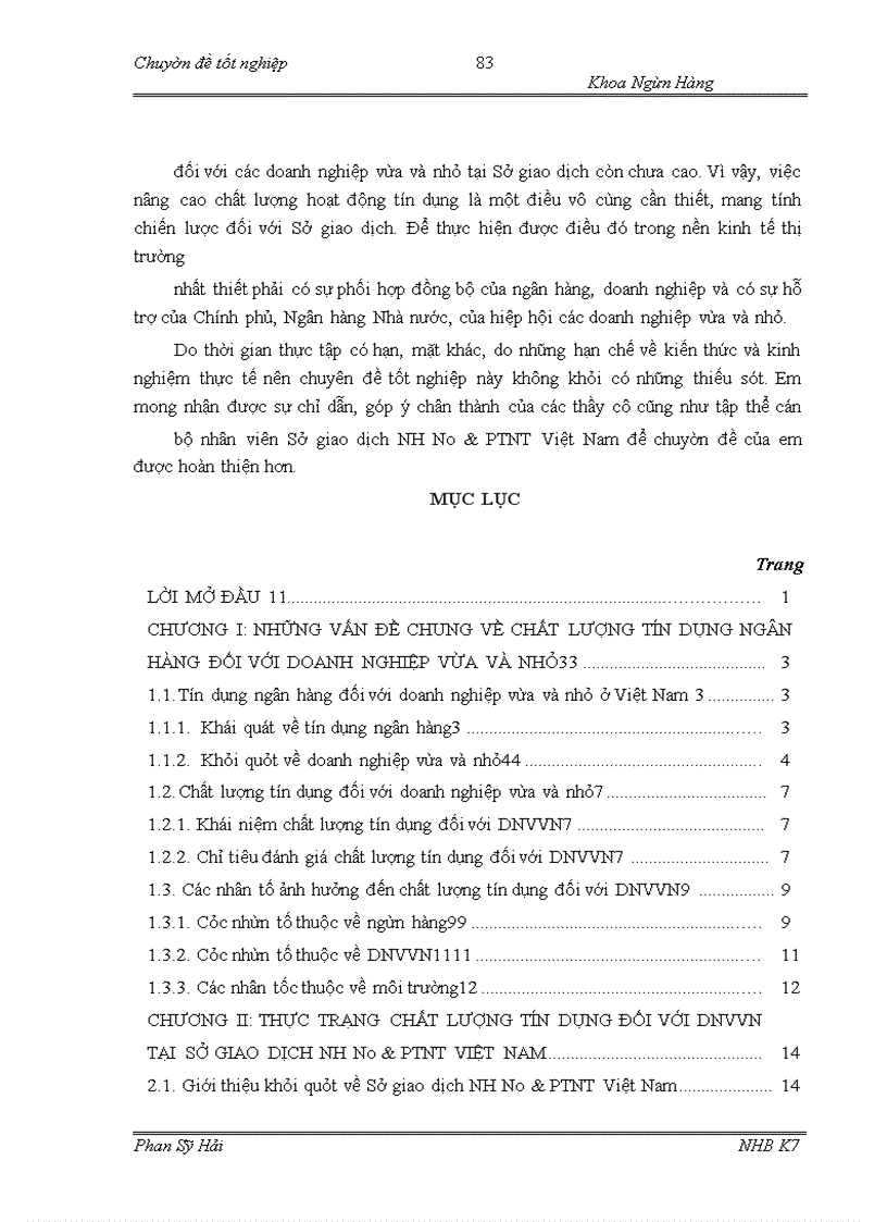 image for page Giải pháp nâng cao chất lượng tín dụng đối với doanh nghiệp vừa và nhỏ tại Sở giao dịch ngân hàng Nông nghiệp và phát triển nông thôn Việt Nam