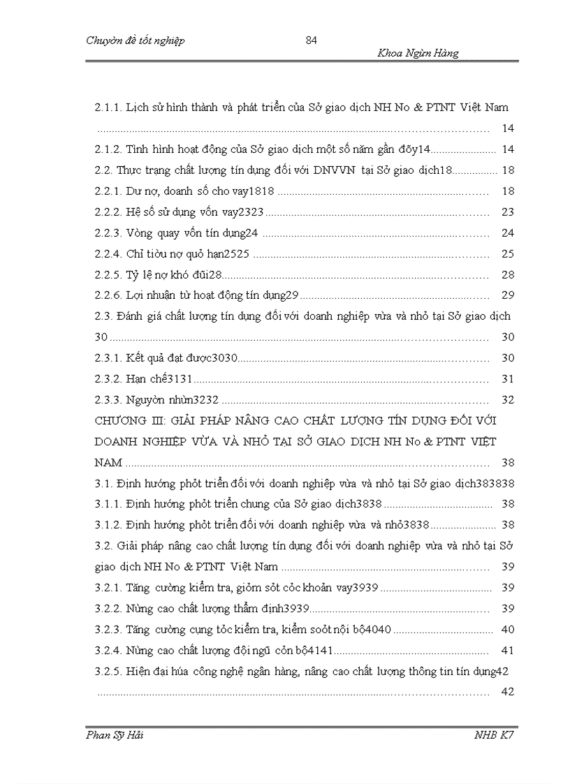 image for page Giải pháp nâng cao chất lượng tín dụng đối với doanh nghiệp vừa và nhỏ tại Sở giao dịch ngân hàng Nông nghiệp và phát triển nông thôn Việt Nam